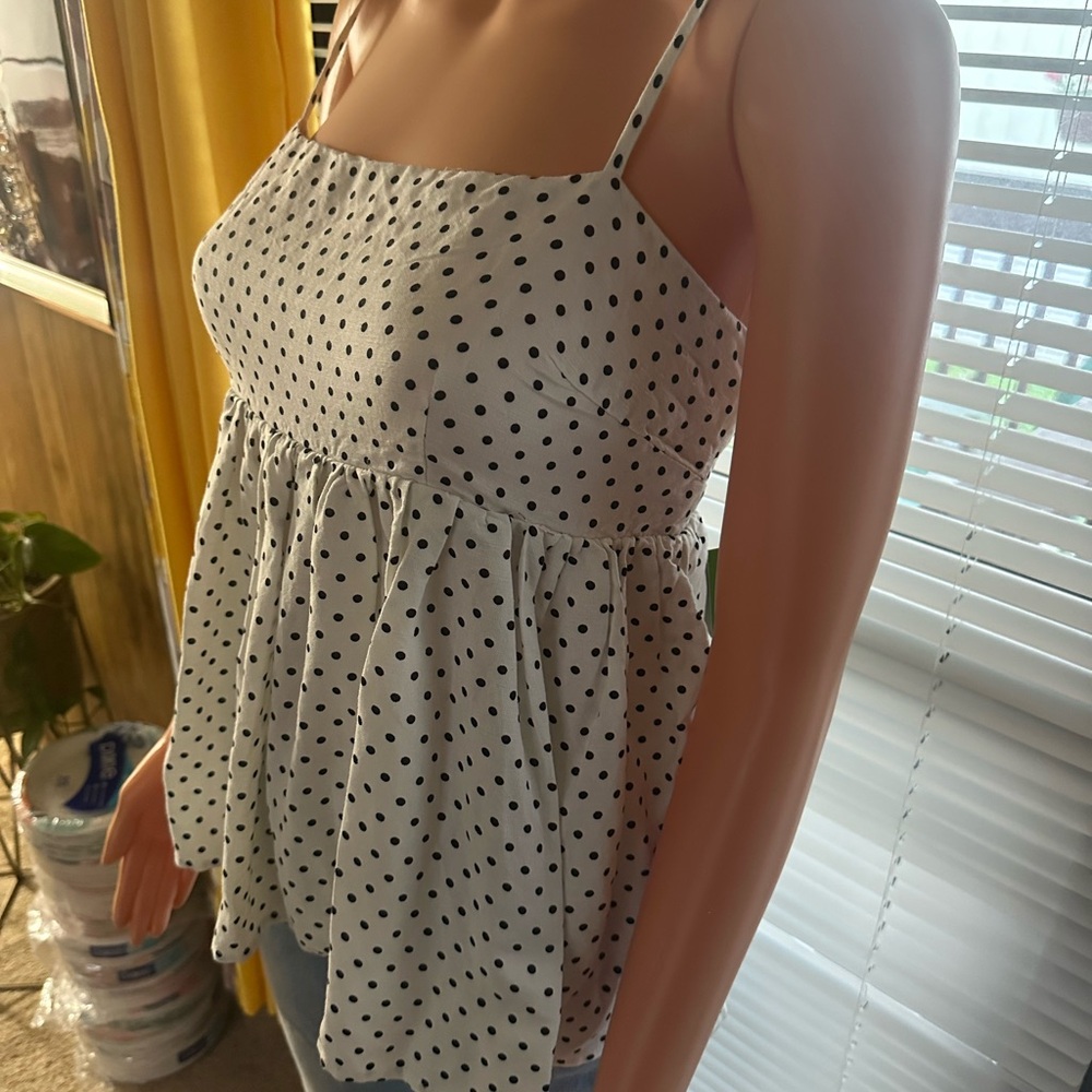 kate spade Black and White Polka Dot Camisole